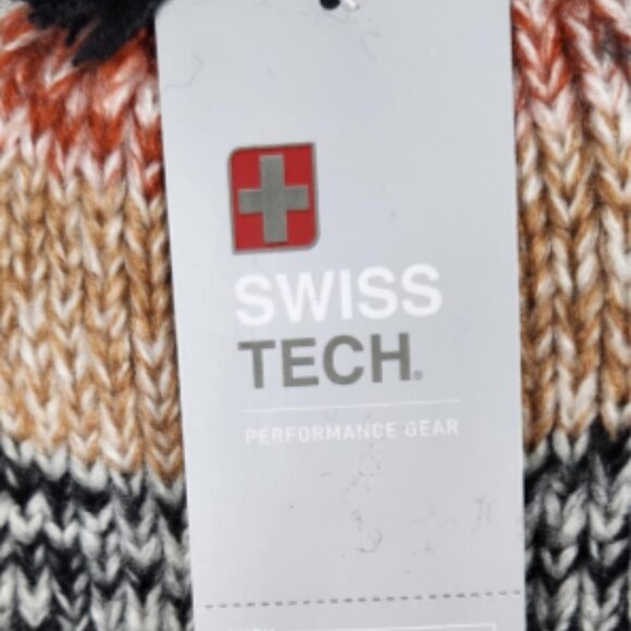 Swiss Tech Performance Guard Toddler Beanie & Mittens Set Light Brown 2T-5T - Picture 4 of 5